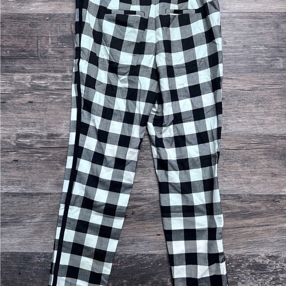 Talbots Hampshire Ankle Black and White Checkered Straight Leg Dress Pants - Picture 1 of 5